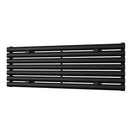 Omeara Axis - Black Horizontal Radiator H406mm x W1200mm Single Panel