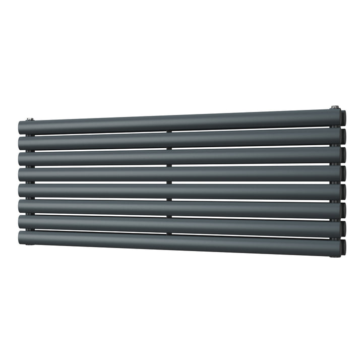 Omeara Axis - Anthracite Horizontal Radiator H464mm x W1200mm Double Panel