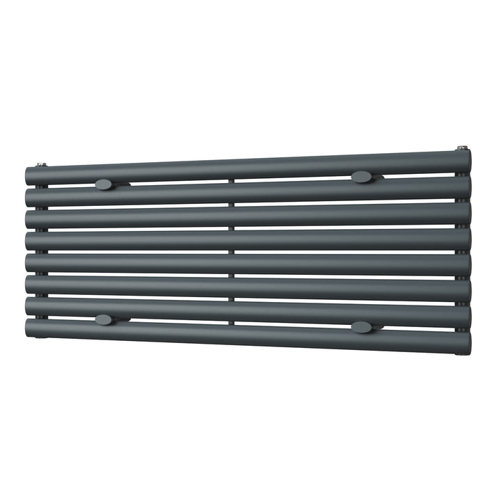 Omeara Axis - Anthracite Horizontal Radiator H464mm x W1200mm Single Panel