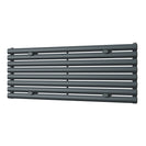 Omeara Axis - Anthracite Horizontal Radiator H464mm x W1200mm Single Panel