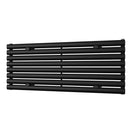 Omeara Axis - Black Horizontal Radiator H464mm x W1200mm Single Panel