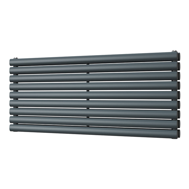 Omeara Axis - Anthracite Horizontal Radiator H522mm x W1200mm Double Panel