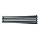 Omeara Axis - Anthracite Horizontal Radiator H290mm x W1400mm Double Panel