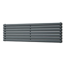 Omeara Axis - Anthracite Horizontal Radiator H406mm x W1400mm Double Panel