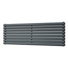Omeara Axis - Anthracite Horizontal Radiator H464mm x W1400mm Double Panel