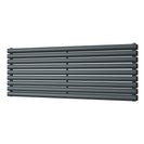 Omeara Axis - Anthracite Horizontal Radiator H522mm x W1400mm Double Panel