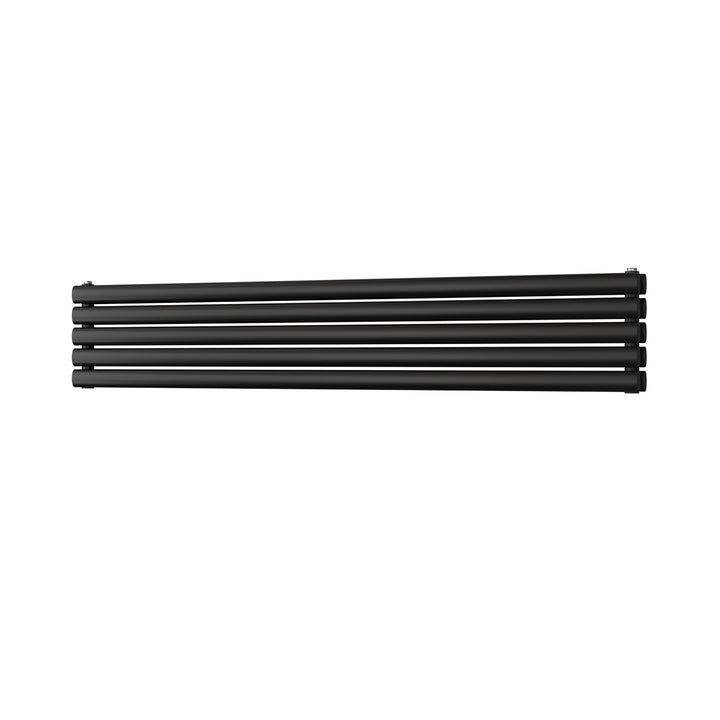 Omeara Axis - Black Horizontal Radiator H290mm x W1600mm Double Panel