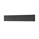 Omeara Axis - Black Horizontal Radiator H290mm x W1600mm Double Panel