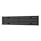 Omeara Axis - Black Horizontal Radiator H348mm x W1600mm Single Panel