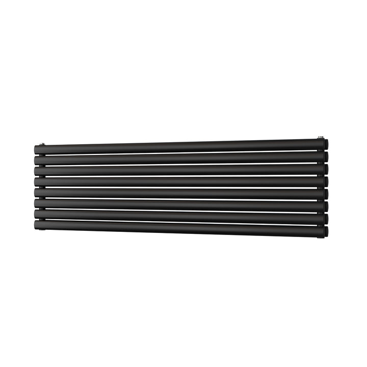 Omeara Axis - Black Horizontal Radiator H464mm x W1600mm Double Panel