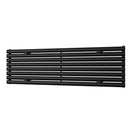 Omeara Axis - Black Horizontal Radiator H464mm x W1600mm Single Panel