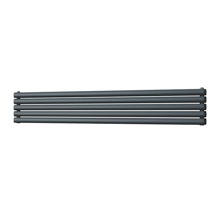 Omeara Axis - Anthracite Horizontal Radiator H290mm x W1800mm Double Panel