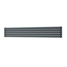 Omeara Axis - Anthracite Horizontal Radiator H290mm x W1800mm Double Panel