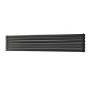 Omeara Axis - Black Horizontal Radiator H348mm x W1800mm Double Panel