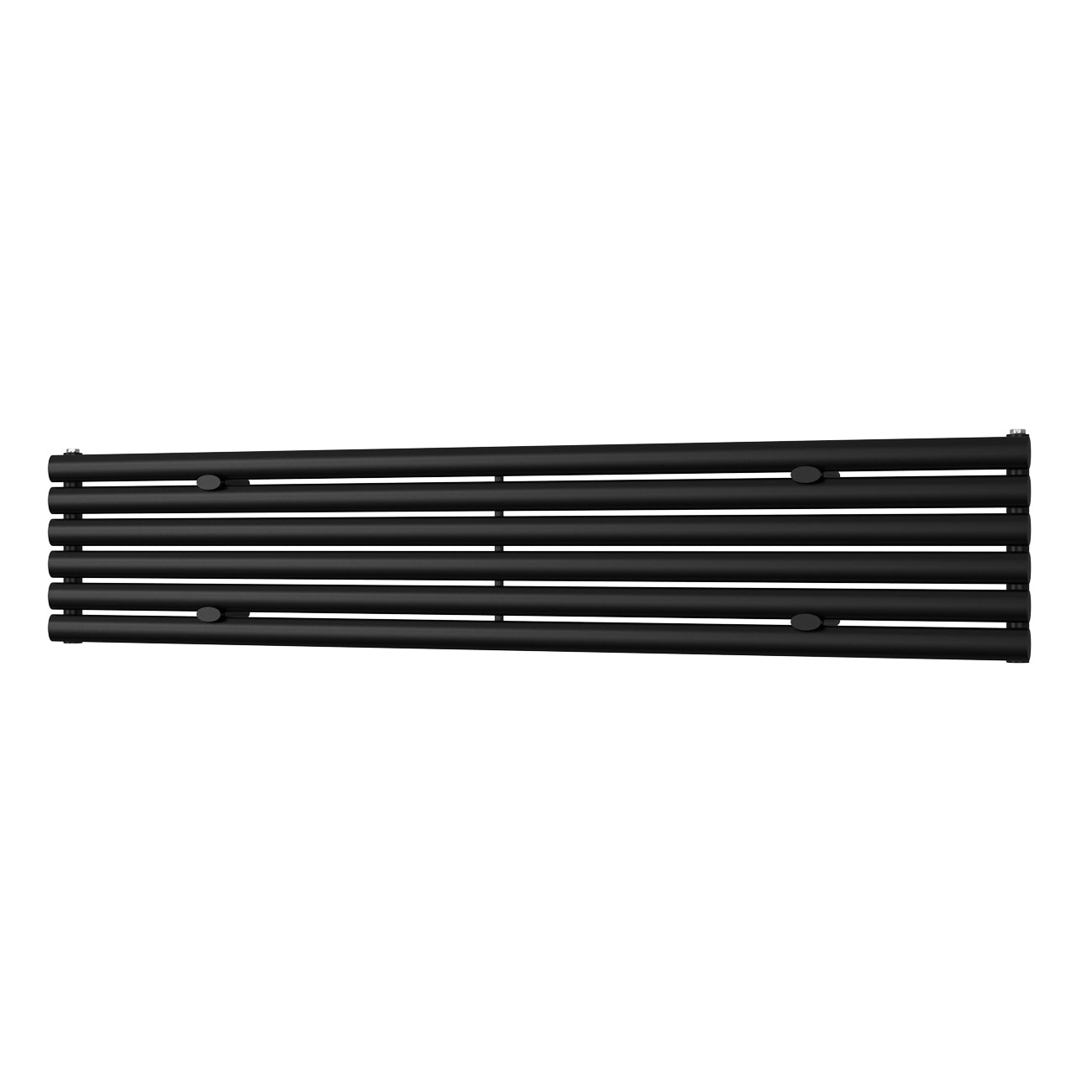 Omeara Axis - Black Horizontal Radiator H348mm x W1800mm Single Panel