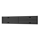 Omeara Axis - Black Horizontal Radiator H348mm x W1800mm Single Panel
