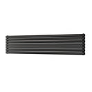 Omeara Axis - Black Horizontal Radiator H406mm x W1800mm Double Panel