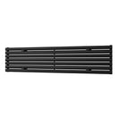Omeara Axis - Black Horizontal Radiator H406mm x W1800mm Single Panel