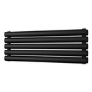 Omeara Axis - Black Horizontal Radiator H290mm x W800mm Double Panel