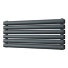 Omeara Axis - Anthracite Horizontal Radiator H348mm x W800mm Double Panel