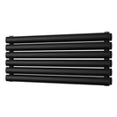 Omeara Axis - Black Horizontal Radiator H348mm x W800mm Double Panel