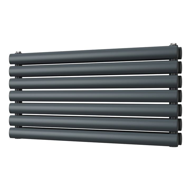 Omeara Axis - Anthracite Horizontal Radiator H406mm x W800mm Double Panel