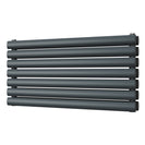 Omeara Axis - Anthracite Horizontal Radiator H406mm x W800mm Double Panel