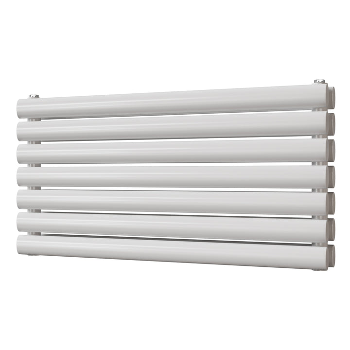 Omeara Axis - White Horizontal Radiator H406mm x W800mm Double Panel
