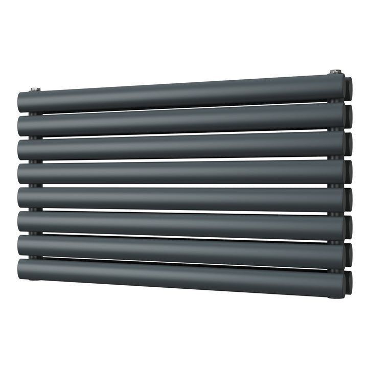 Omeara Axis - Anthracite Horizontal Radiator H464mm x W800mm Double Panel