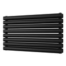 Omeara Axis - Black Horizontal Radiator H464mm x W800mm Double Panel