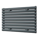 Omeara Axis - Anthracite Horizontal Radiator H522mm x W800mm Single Panel