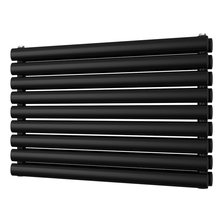 Omeara Axis - Black Horizontal Radiator H522mm x W800mm Double Panel