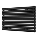 Omeara Axis - Black Horizontal Radiator H522mm x W800mm Single Panel