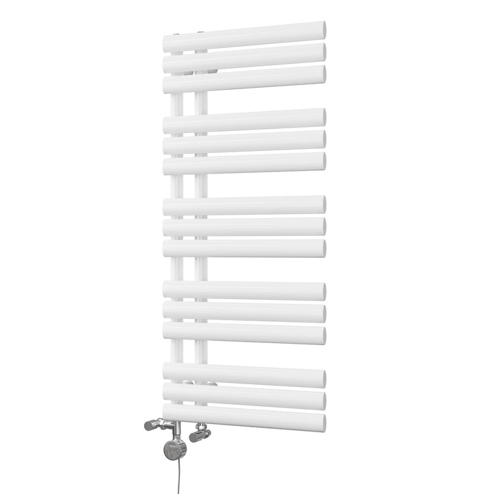 Percival - White Dual Fuel Towel Rail H1120mm x W500mm Thermostatic