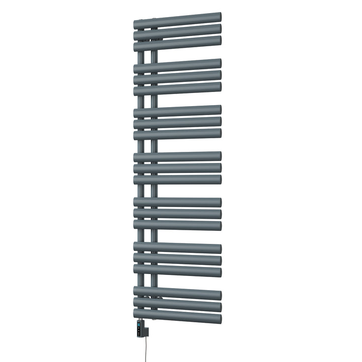 Percival - Anthracite Electric Towel Rail H1592mm x W500mm 800w Thermostatic WIFI