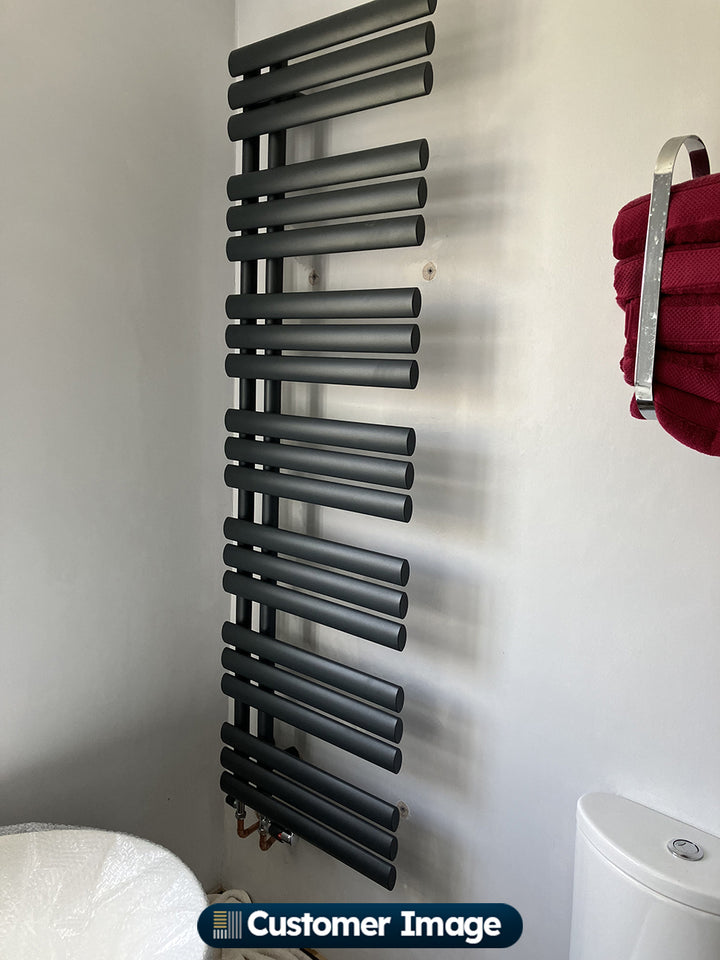 Percival - Anthracite Towel Radiator - H1592mm x W500mm