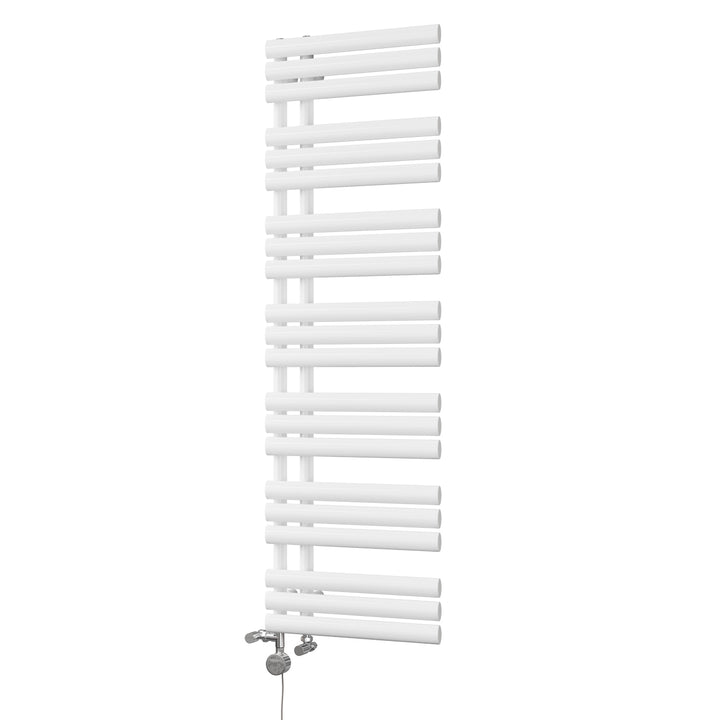 Percival - White Dual Fuel Towel Rail H1592mm x W500mm Thermostatic