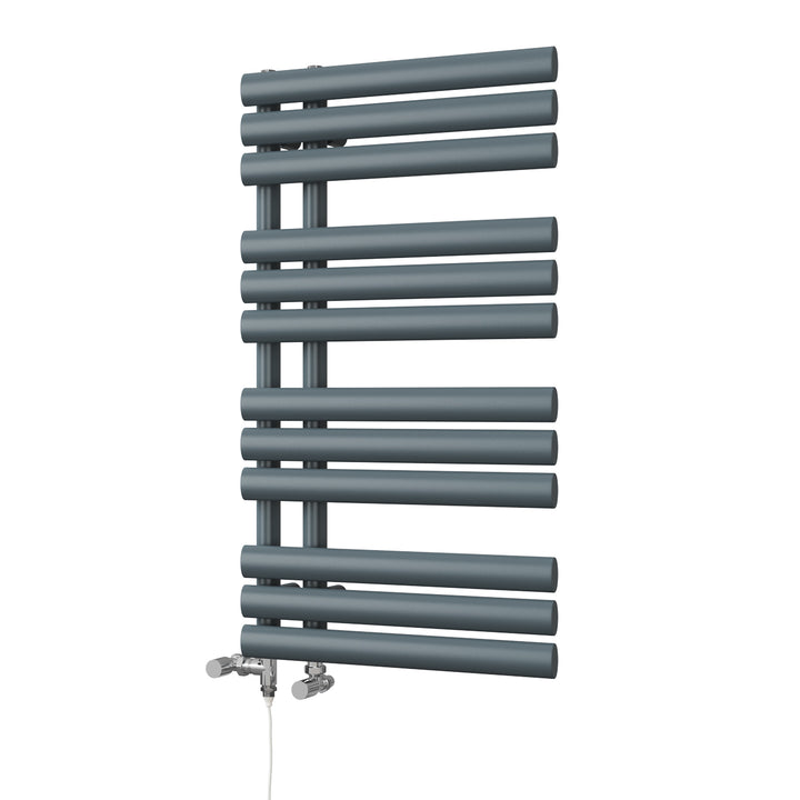 Percival - Anthracite Dual Fuel Towel Rail H884mm x W500mm Standard