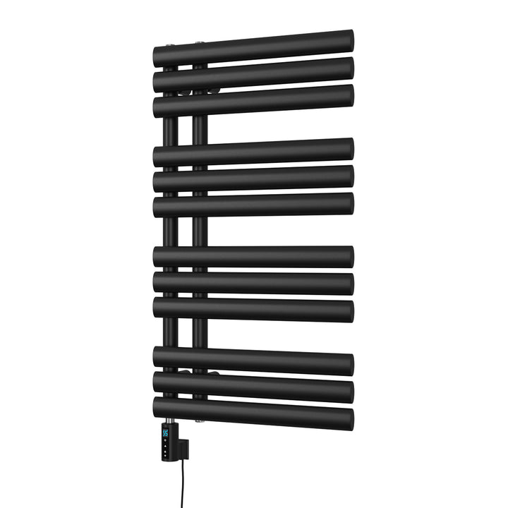 Percival - Black Electric Towel Rail H884mm x W500mm 400w Thermostatic WIFI