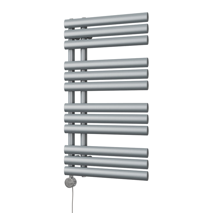 Percival - Silver Electric Towel Rail H884mm x W500mm 300w Thermostatic