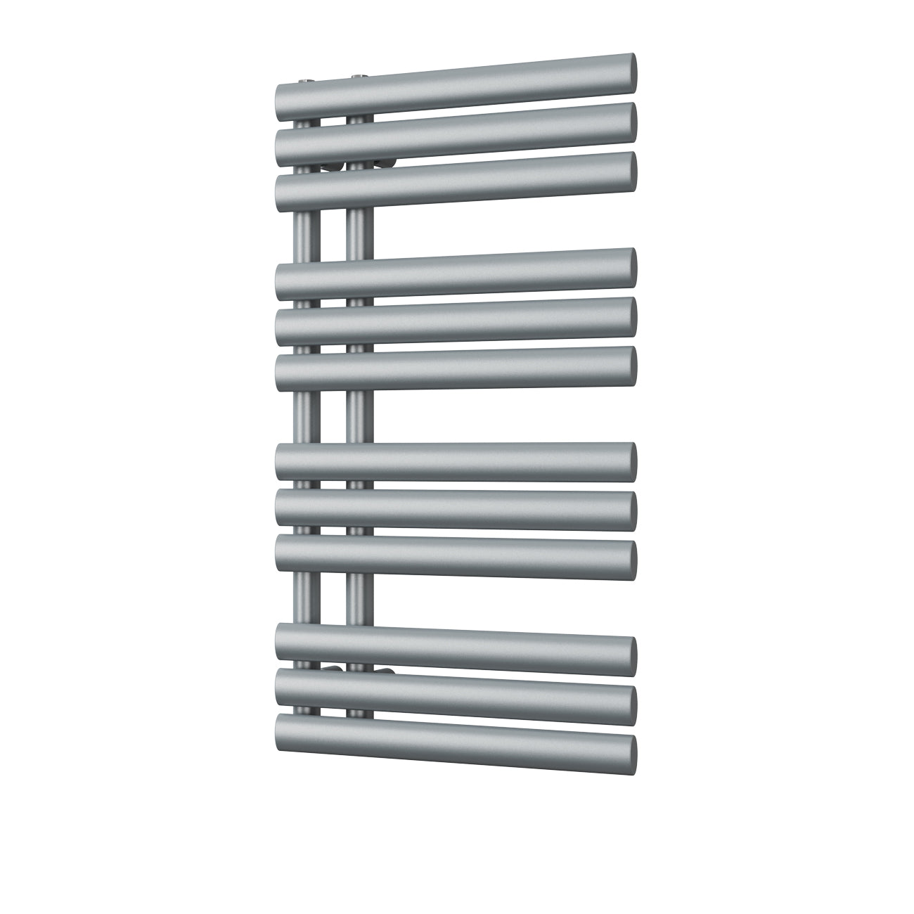 Silver Wall Radiator Silver Towel Radiator - H884mm x W500mm - Percival | UK Radiators