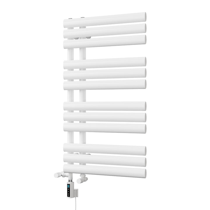 Percival - White Dual Fuel Towel Rail H884mm x W500mm Thermostatic WIFI