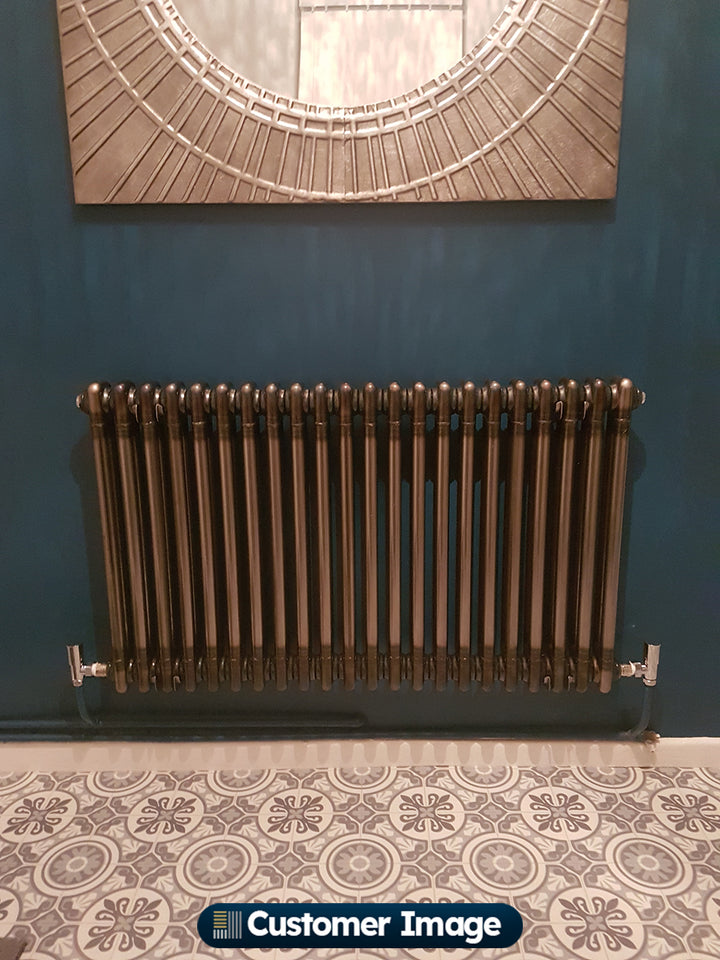 Alpha - Raw Metal Column Radiator H600mm x W988mm 2 Column - Feet Included