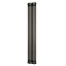 Alpha - Raw Metal Vertical Column Radiator H1800mm x W287mm 3 Column - Feet Included