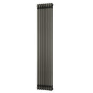 Alpha - Raw Metal Vertical Column Radiator H1800mm x W376mm 3 Column - Feet Included