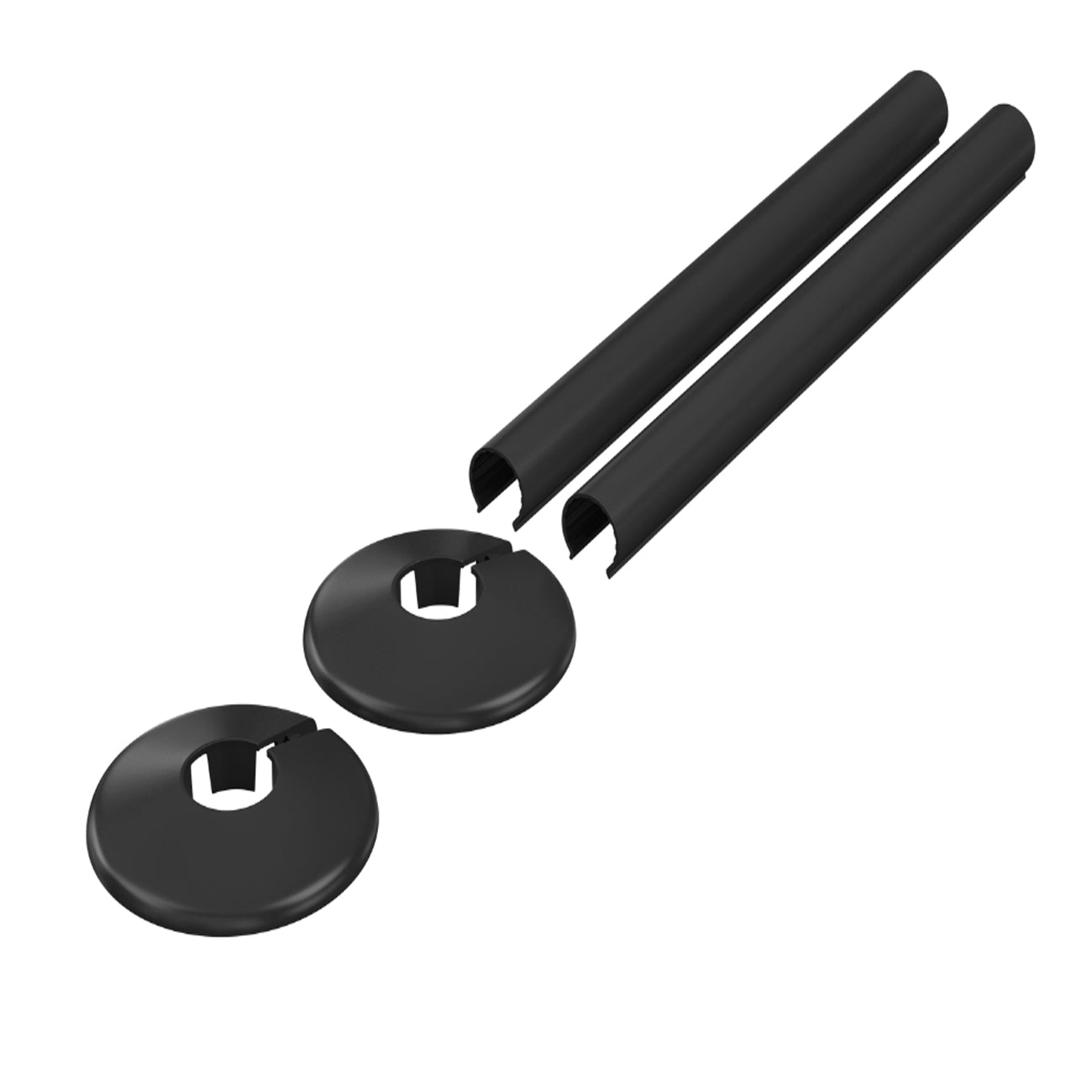 Talus - Black Gloss PVC Snap On Pipe Covers 200mm
