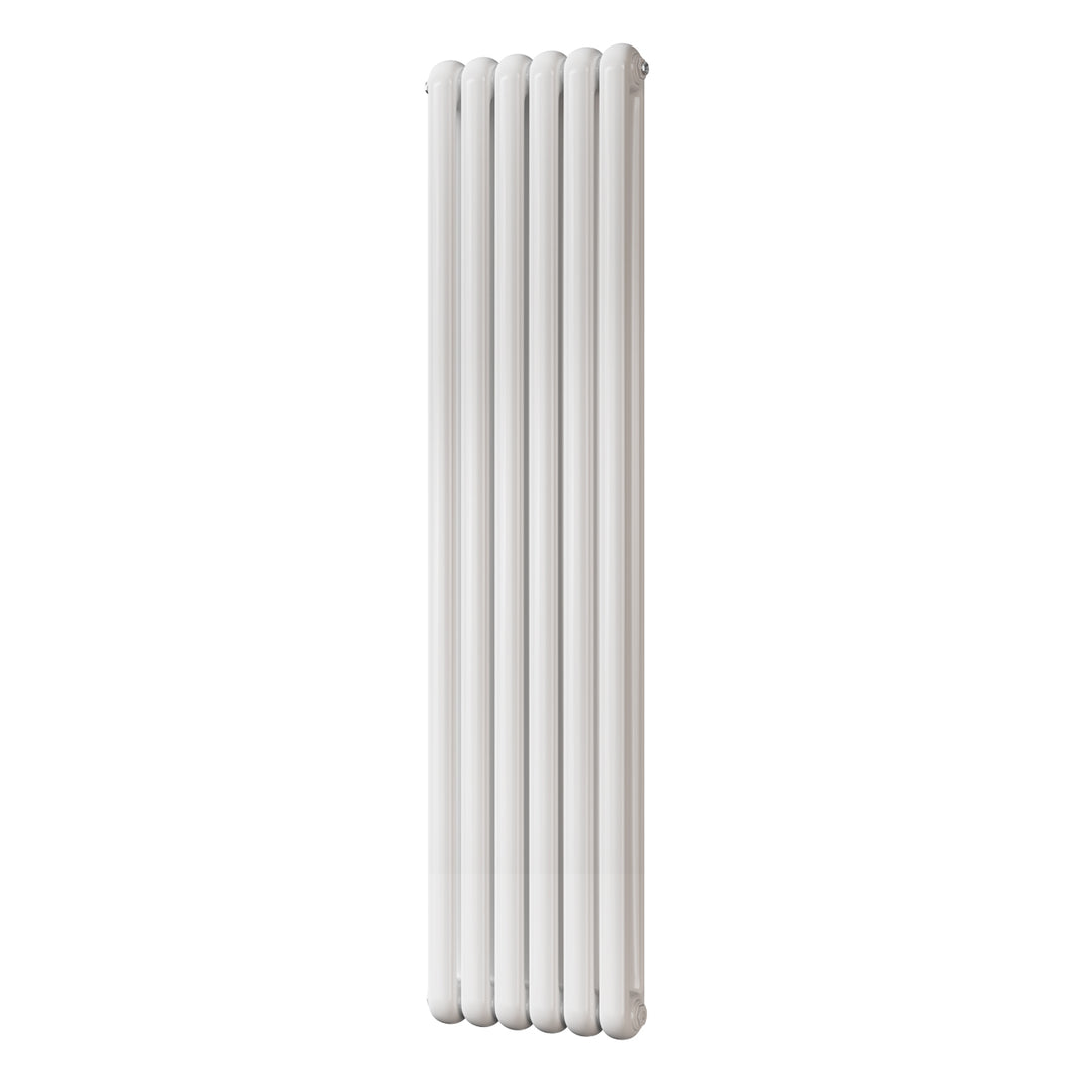 White Vertical Round Top Column Radiator H1800mm x W437mm 2 Column ...