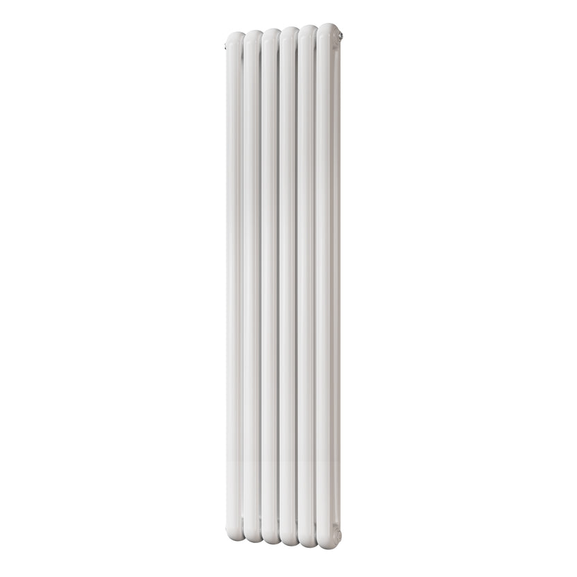 White Vertical Round Top Column Radiator H1800mm x W437mm 2 Column ...