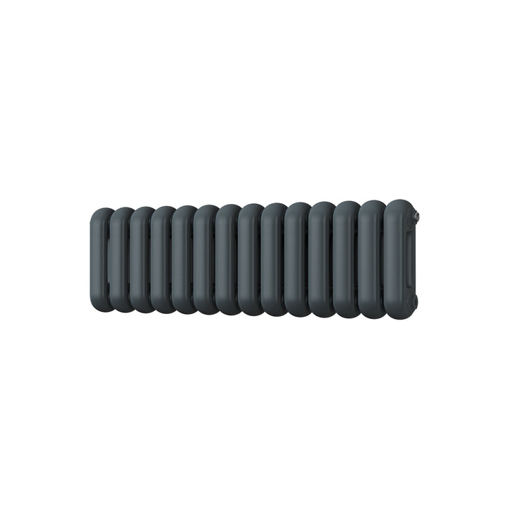 Sherwood - Anthracite Round Top Column Radiator H300mm x W993mm 2 Column
