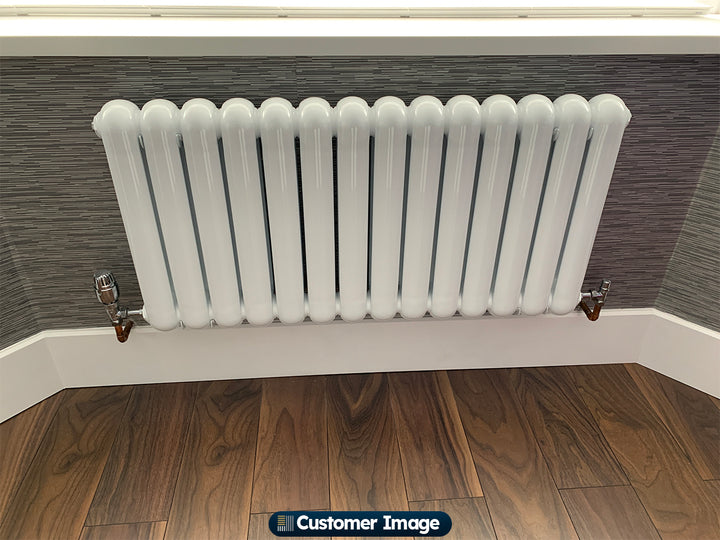 Sherwood - White Round Top Column Radiator H500mm x W993mm 2 Column